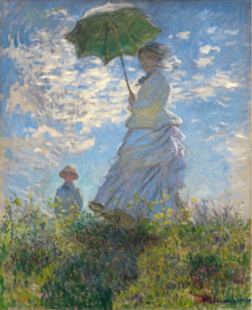 Woman with a Parasol, Claude Monet.